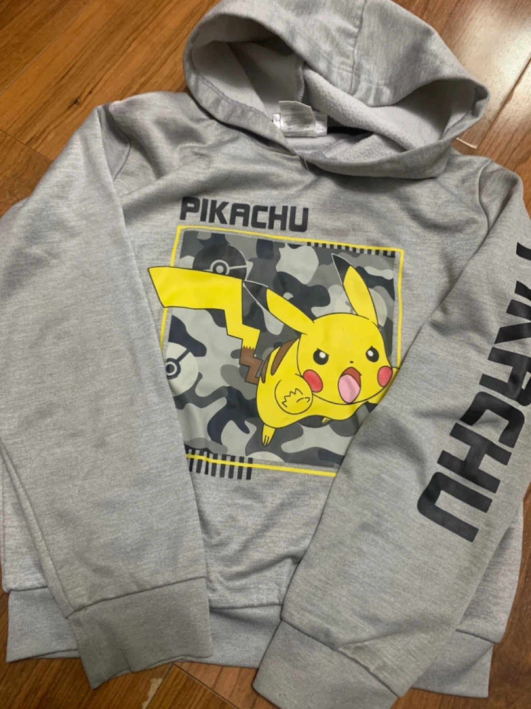 Pokemon Pikachu Grey Hoodie L/G (10-12)