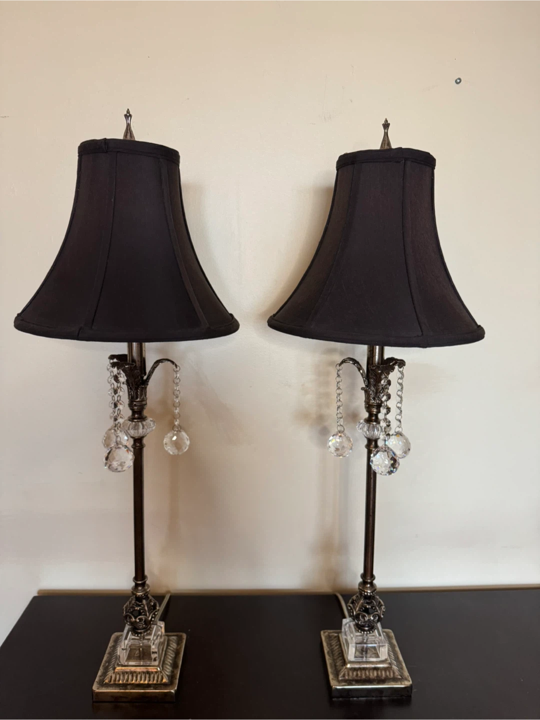 Pair of Crystal Accent Table Lamps - photo 2