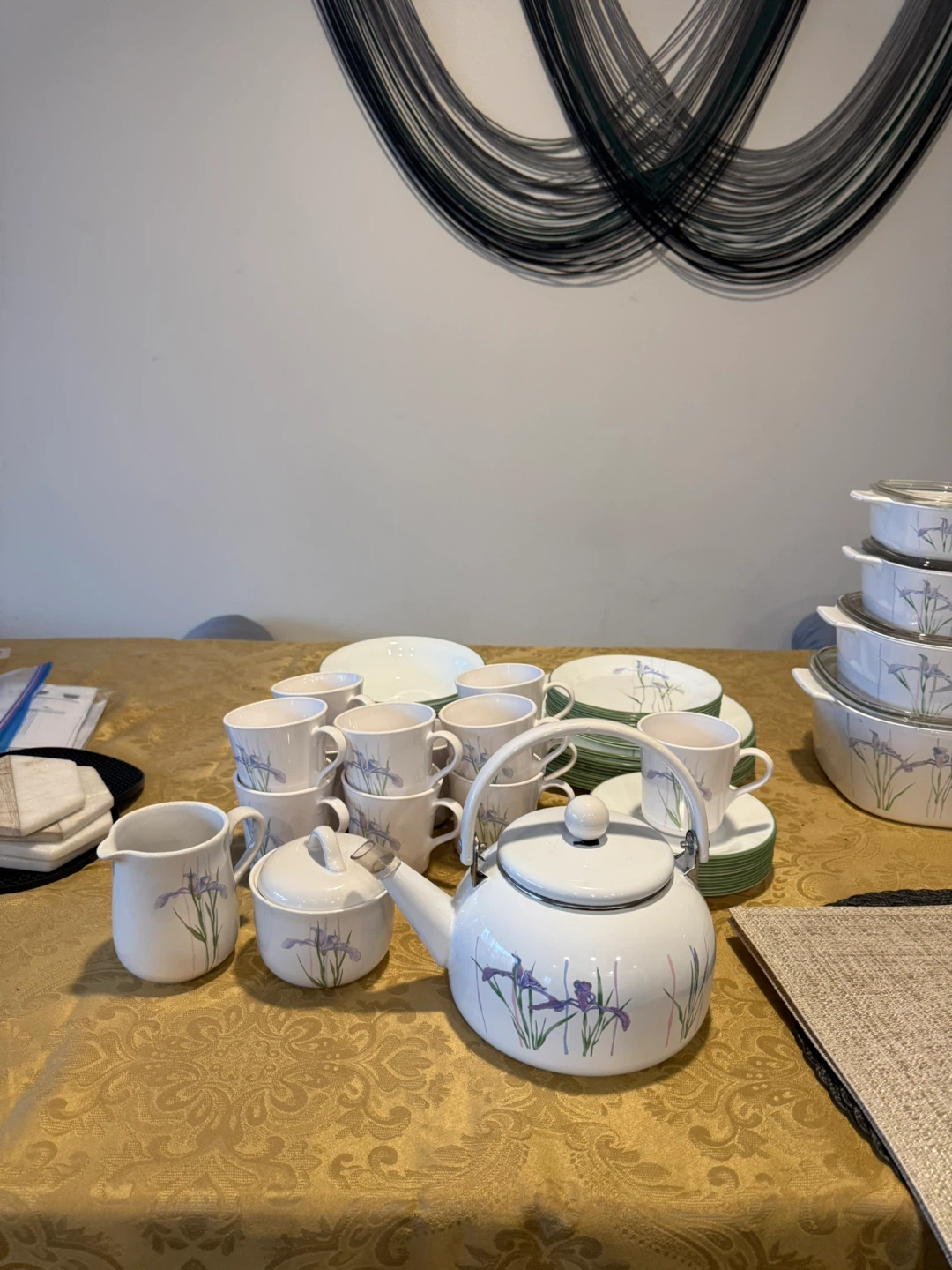 CorningWare Blue Iris Casserole Dish Set