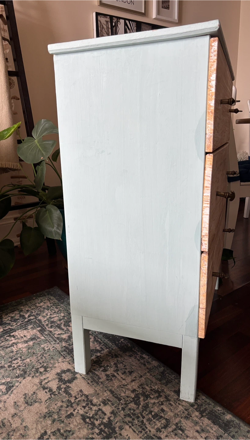 Light Blue 3-Drawer Dresser - photo 2