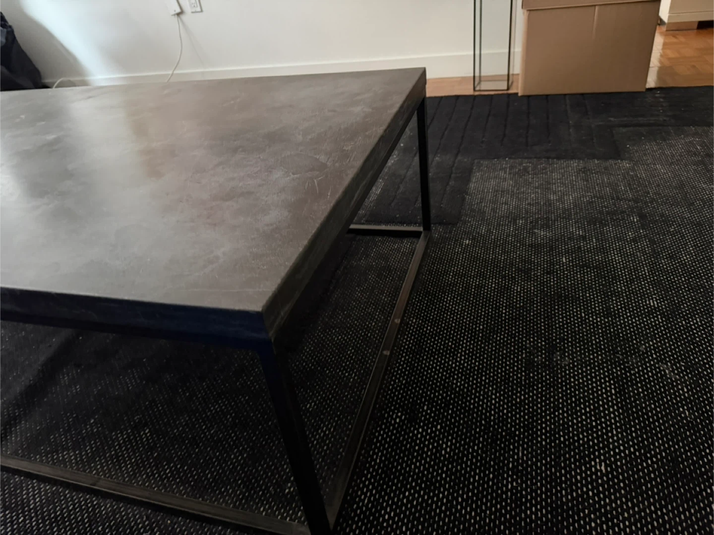 Restoration Hardware DELPHINE BLUESTONE & METAL COFFEE TABLE - photo 5