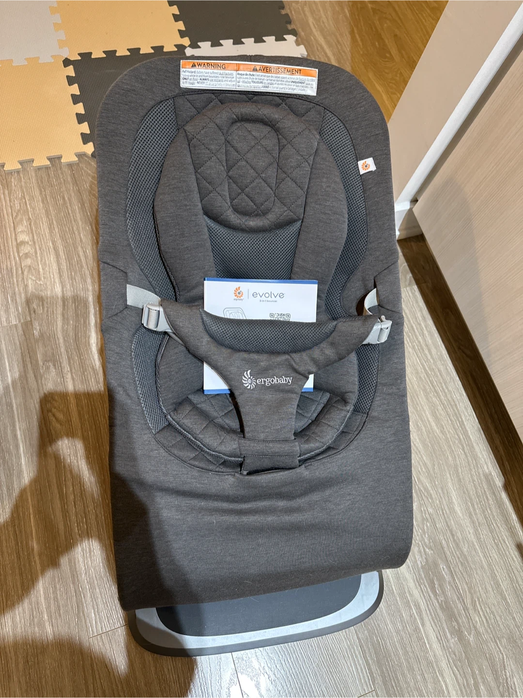Ergobaby Evolve 3-in-1 Bouncer - Charcoal Grey