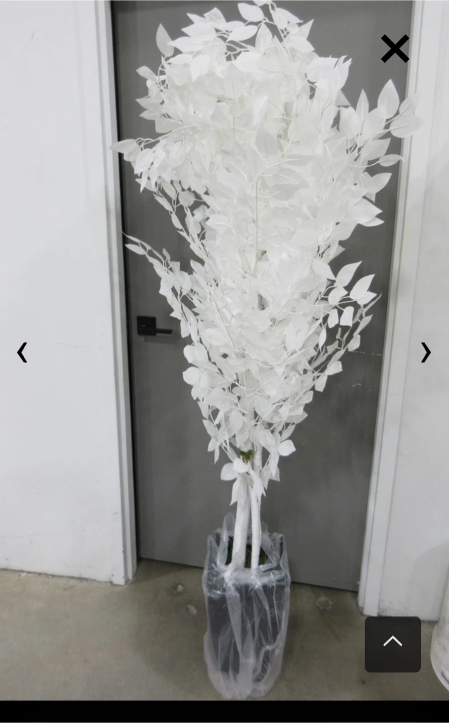 White Artificial Ficus Tree - photo 3