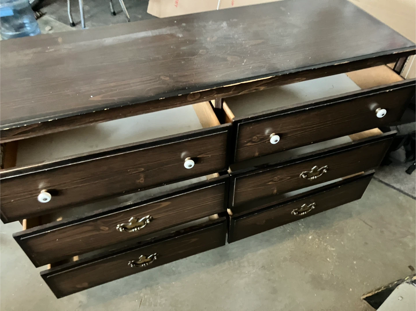 Dark Wood Dresser and Nightstand Set - photo 3