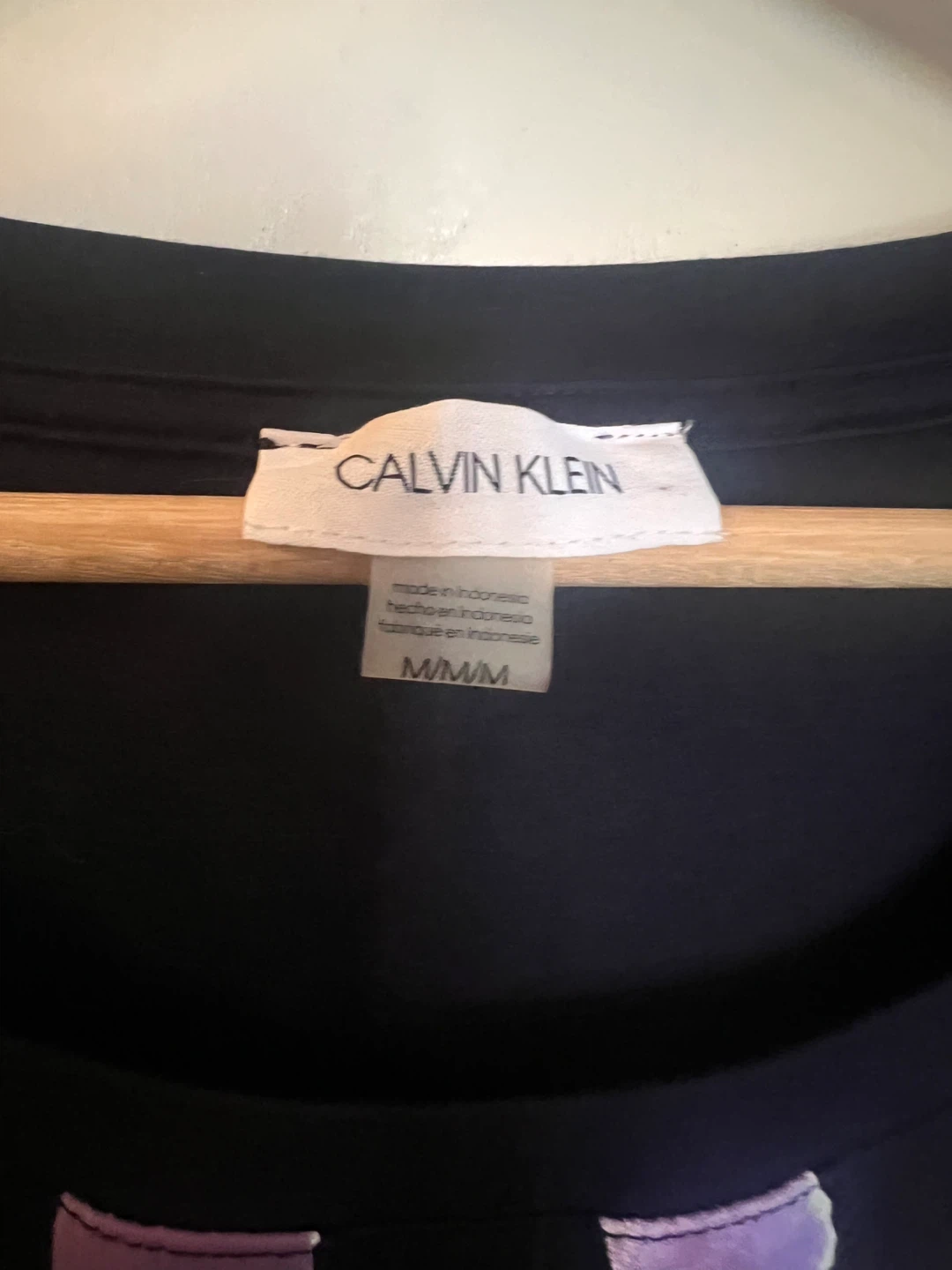 Calvin Klein Black T-Shirt Dress with "CALVIN" Graphic - Medium - photo 3