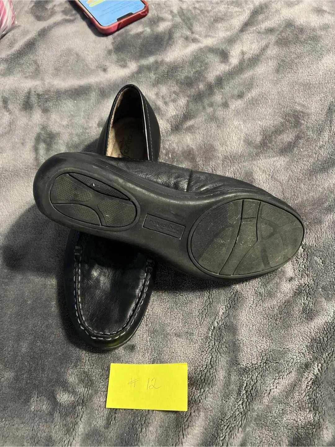 Size 9 Natural Soul Black Leather Loafers - photo 2