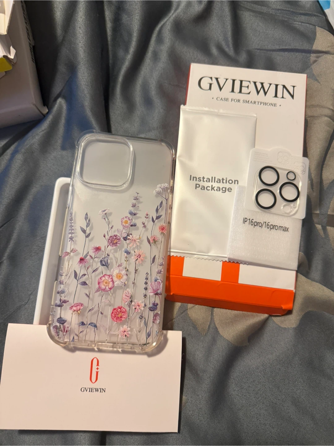 GVIEWIN Floral iPhone 14 Pro Max Case with Screen Protector