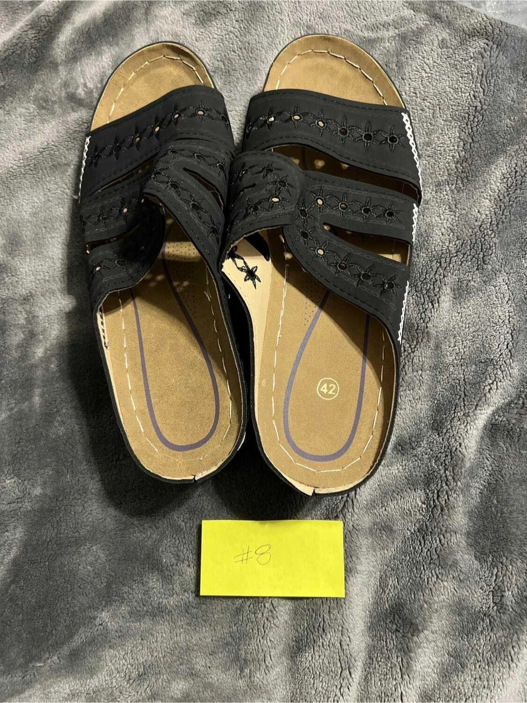 Size 9 Black Women's Sandals (NEW)