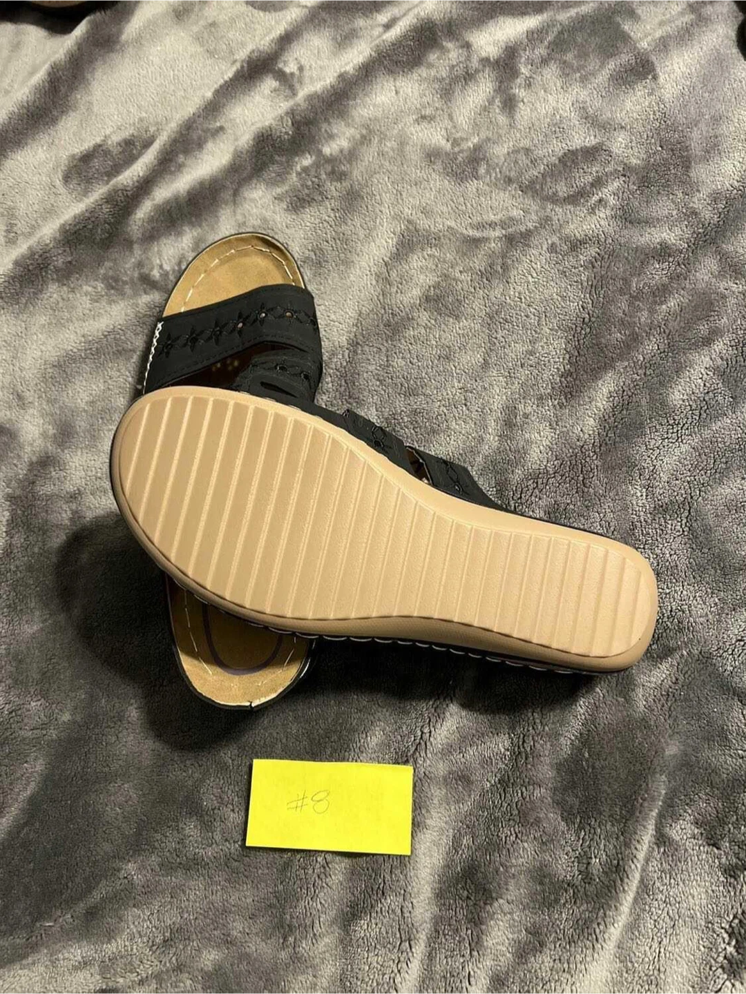 Size 9 Black Women's Sandals (NEW) - photo 2