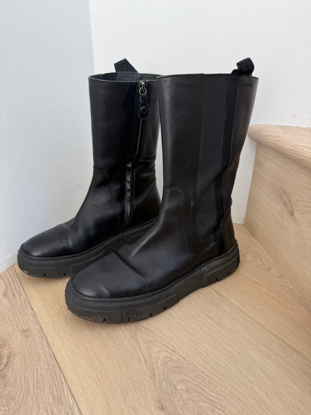 Geox Black Leather Boots