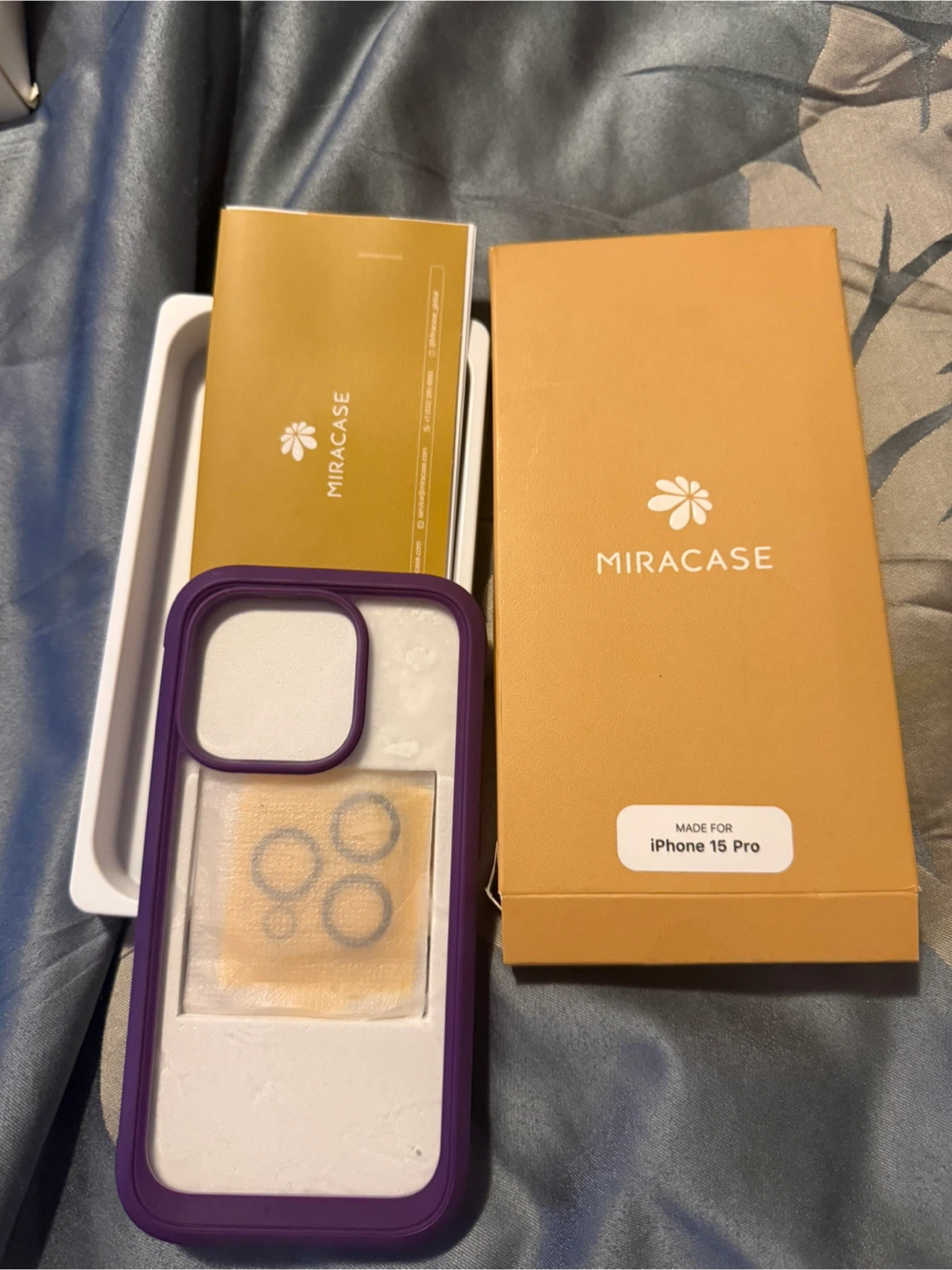 Miracase Purple Phone Case for iPhone 15 Pro