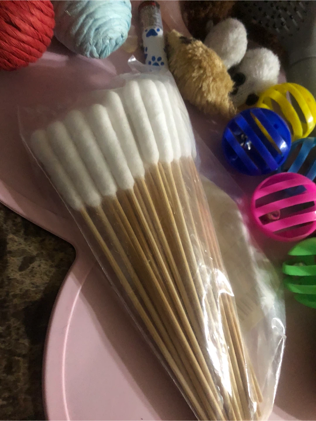 New Cat Bowl,new pink mat,new toothbrush,and Pet Toy Bundles! - photo 4