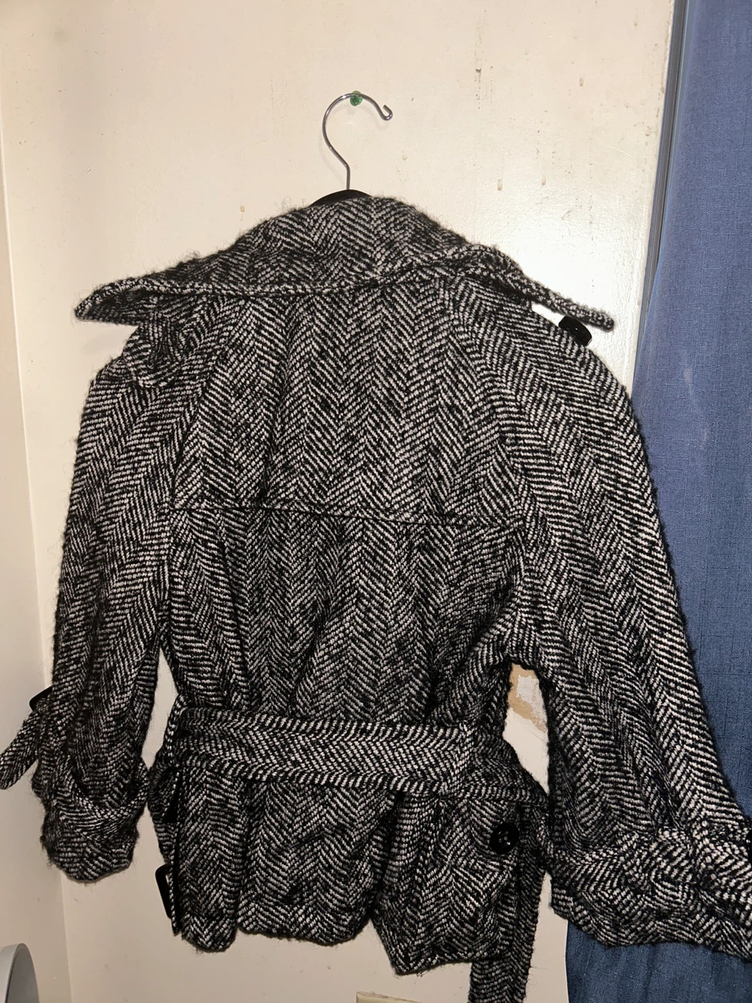 Black and White Herringbone Coat - photo 5