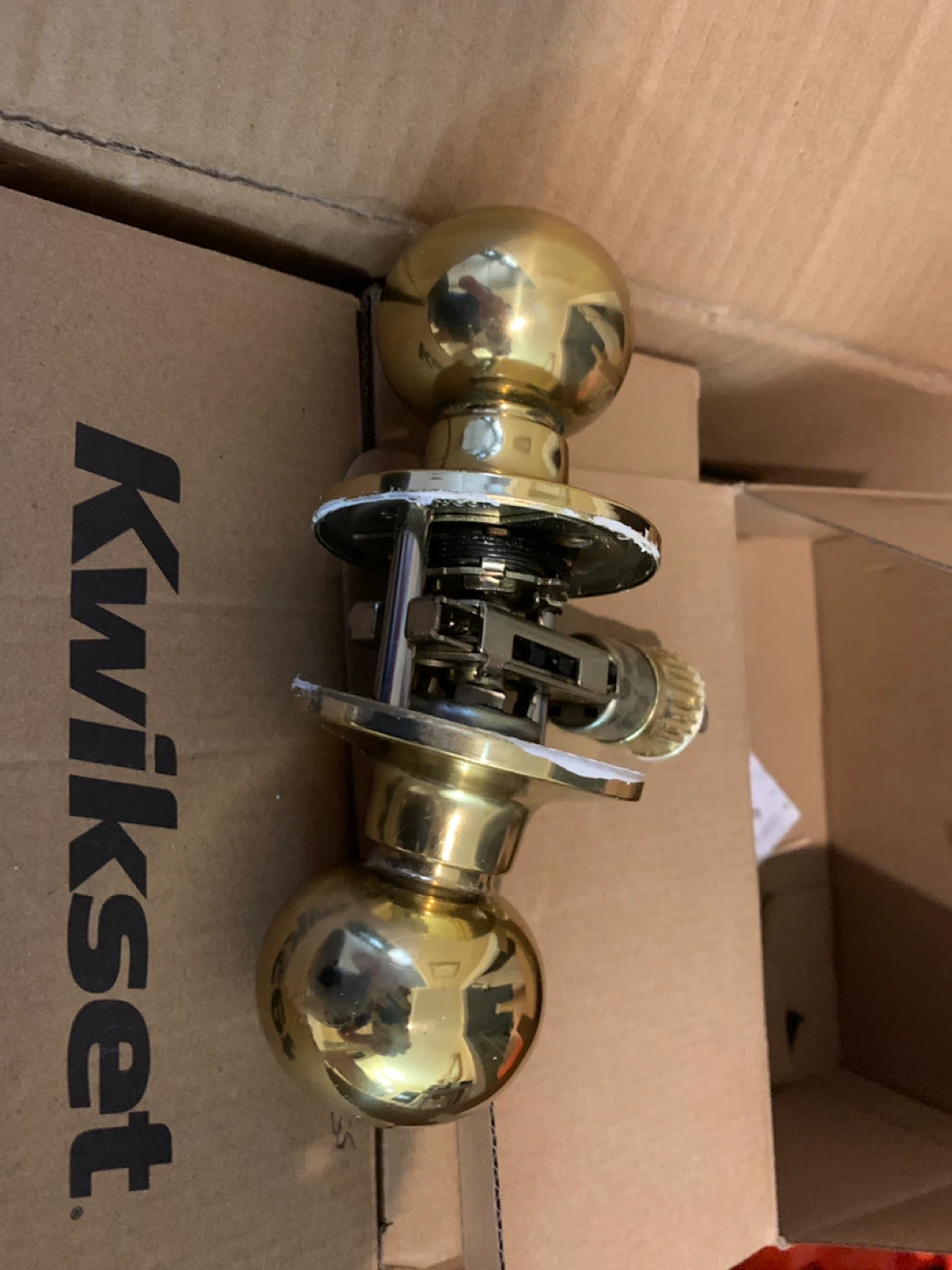 Grouping of Brass Round Door Knobs - Various
