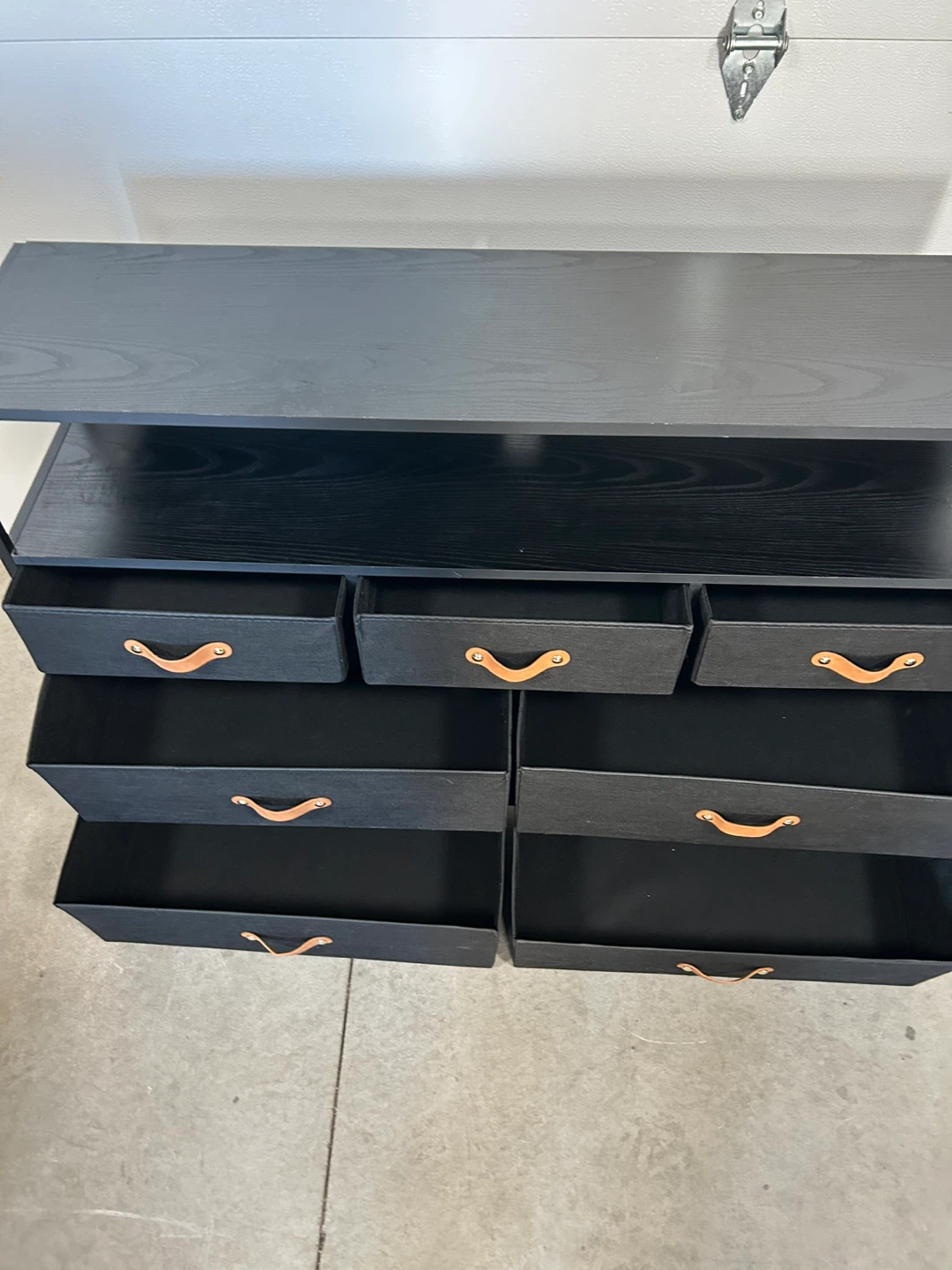 Black Dresser with 7 fabric drawers - photo 2