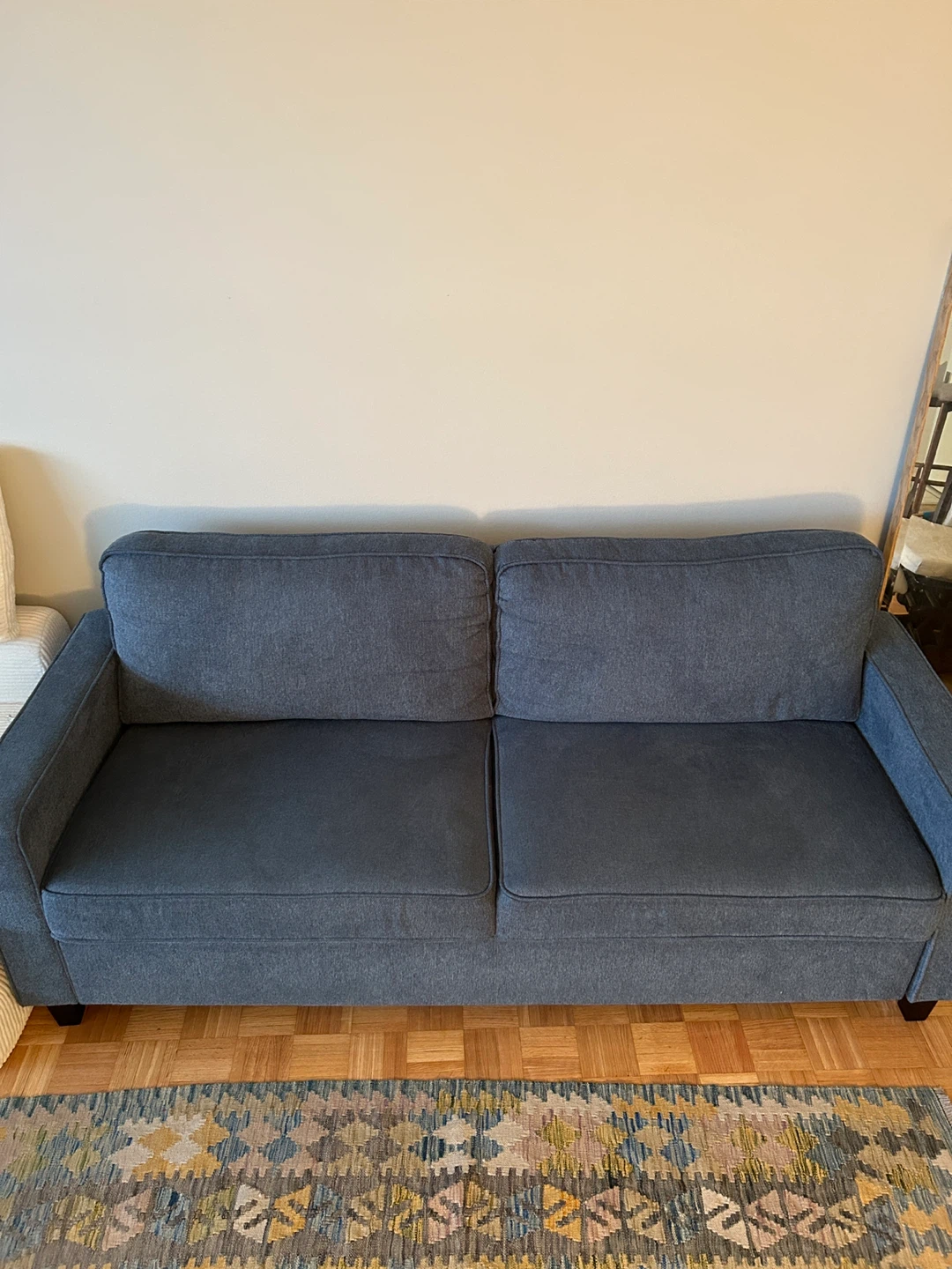 Light Blue Fabric Sofa - photo 3
