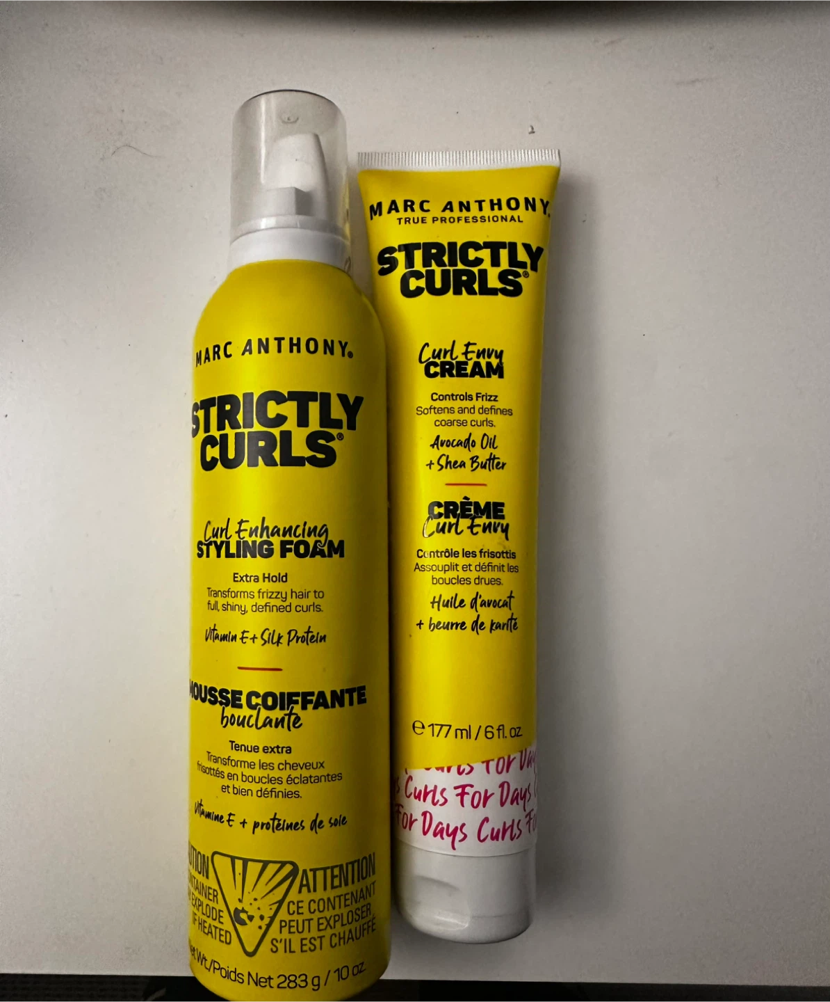 Marc Anthony Strictly Curls Styling Foam & Curl Cream Set