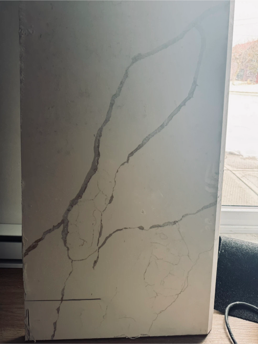 Countertop Quartz Slab 18x 37.5 " cutting/polish included