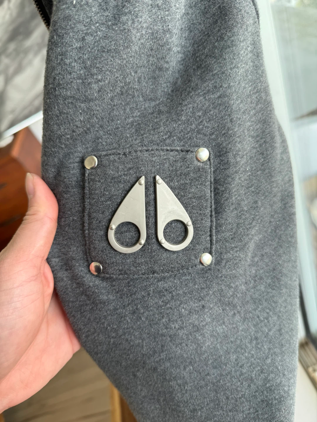 Moose Knuckles Grey Zip-Up Hoodie - photo 4