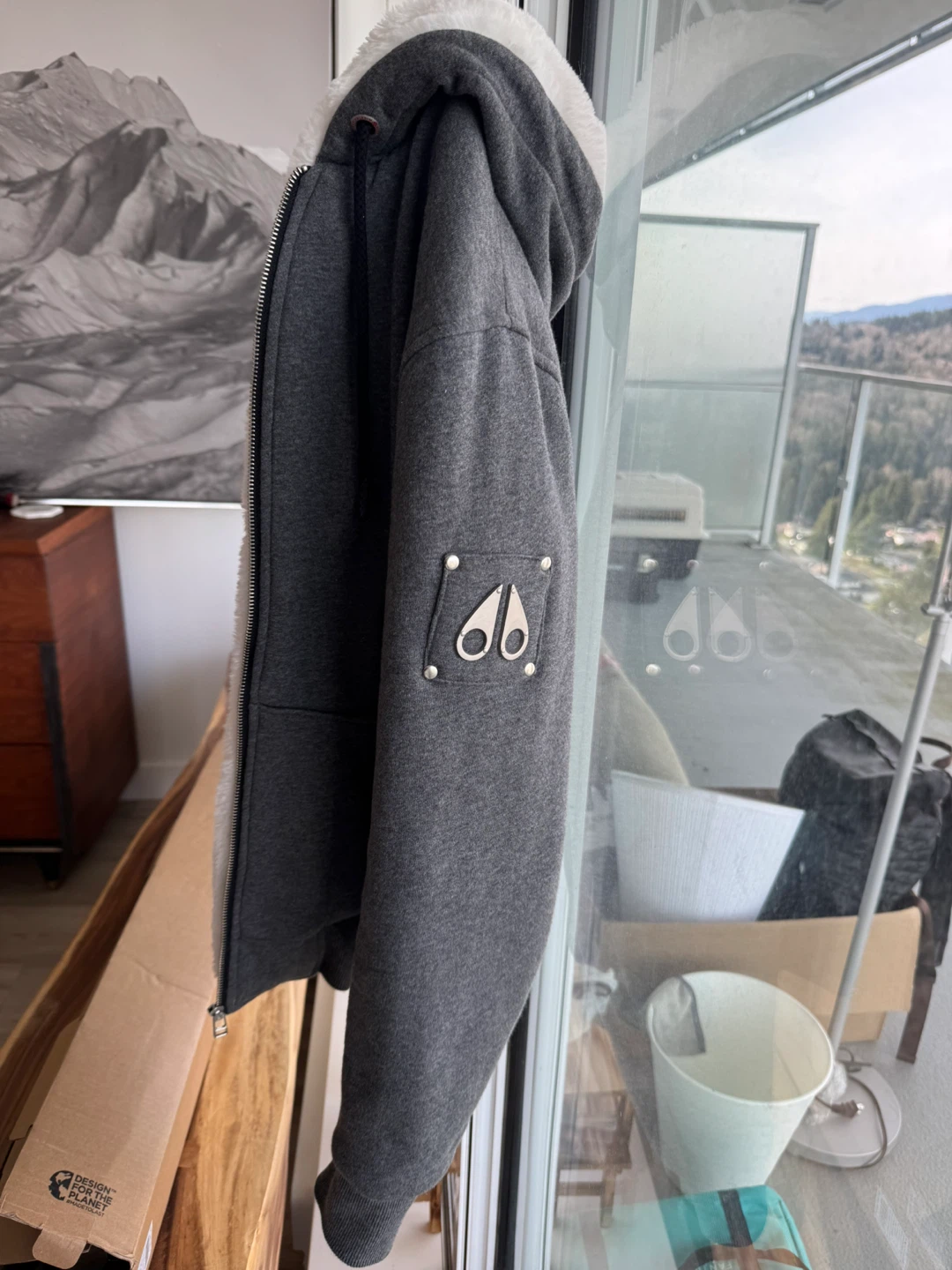 Moose Knuckles Grey Zip-Up Hoodie - photo 2