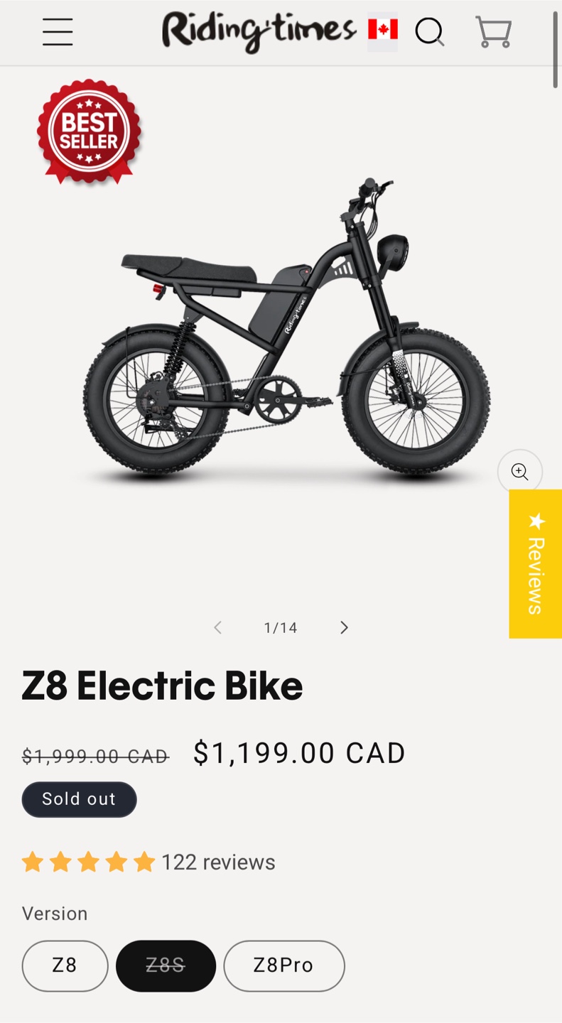 Riding Times Z8S Electric Bike - photo 4