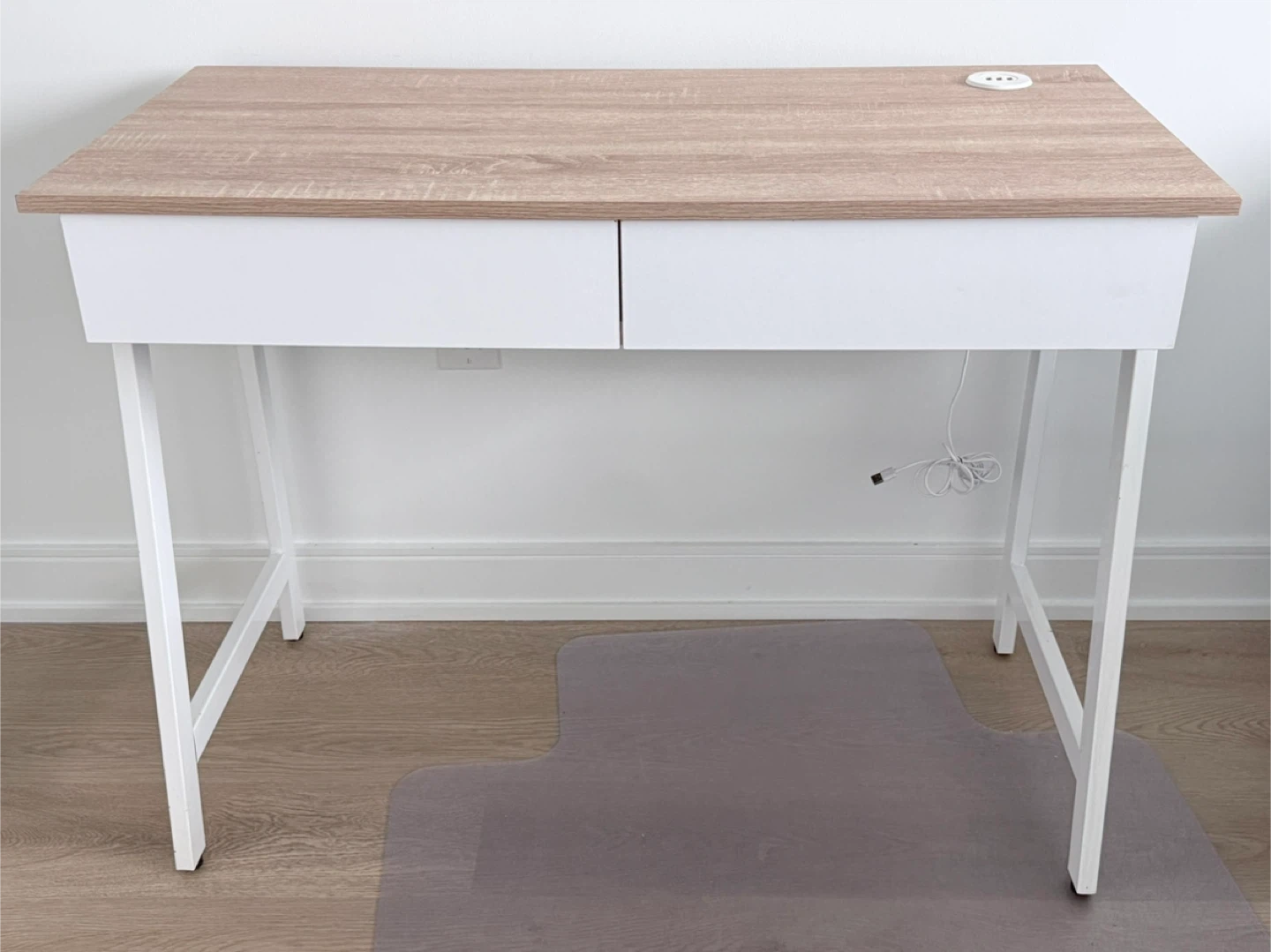 Compact Desk with Two Drawers