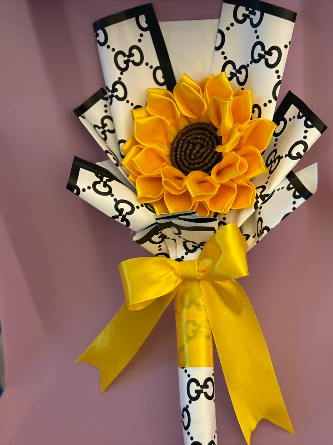Artificial Sunflower Bouquet with Designer Wrapping