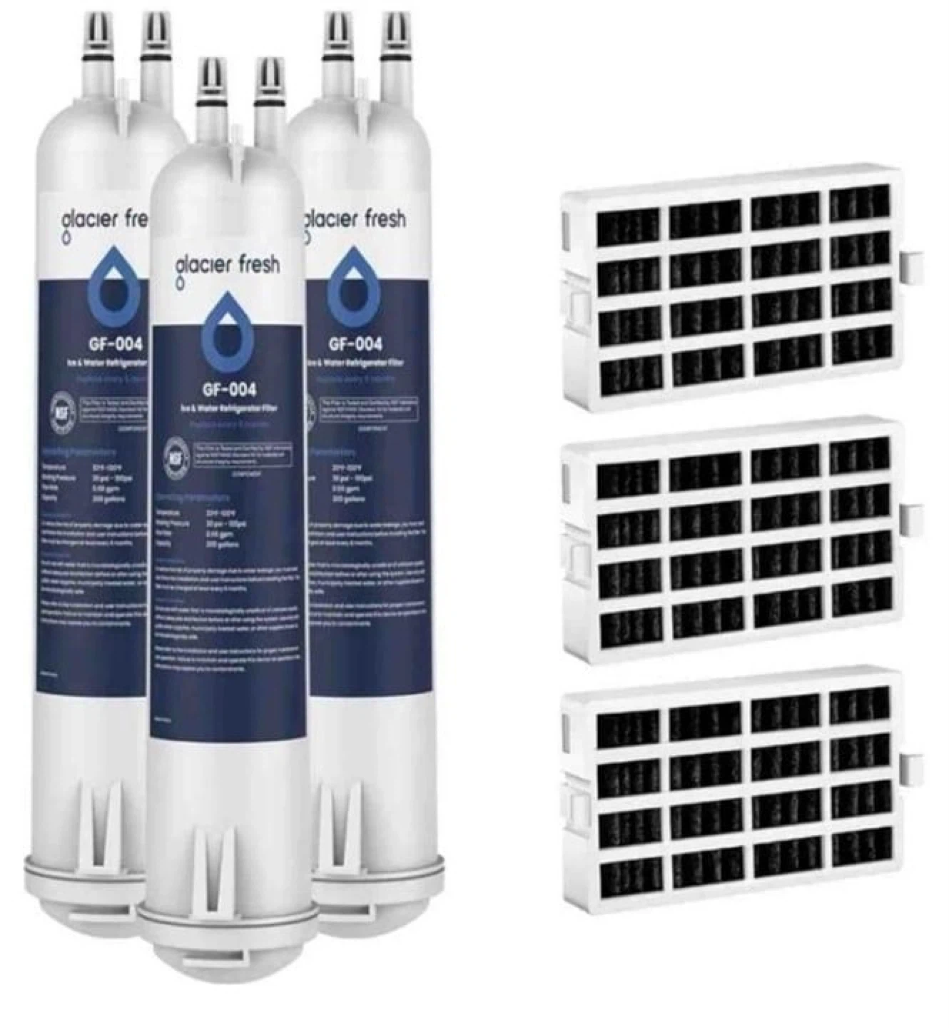 3 pcs GLACIER FRESH EDR3RXD1 Refrigerator Water Filter 3