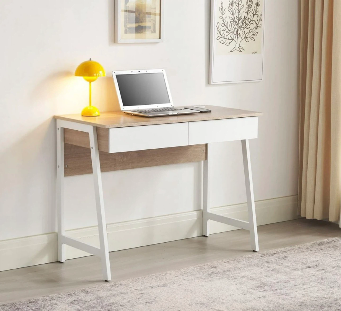 Compact Desk with Two Drawers - photo 3