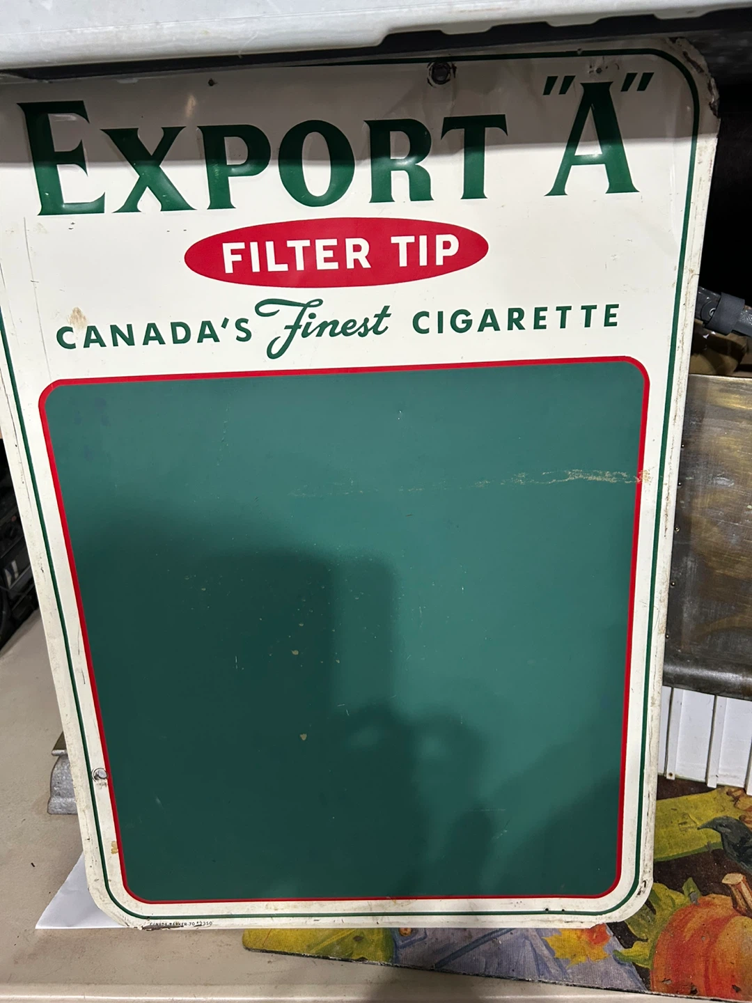 Vintage "Export A" Filter Tip Sign