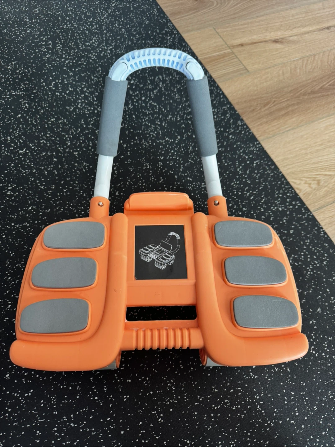 Orange 4-Wheel Ab Roller with Elbow Support - photo 5