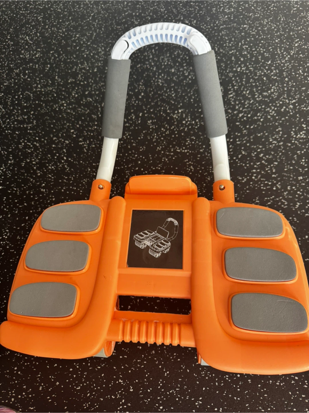 Orange 4-Wheel Ab Roller with Elbow Support - photo 2