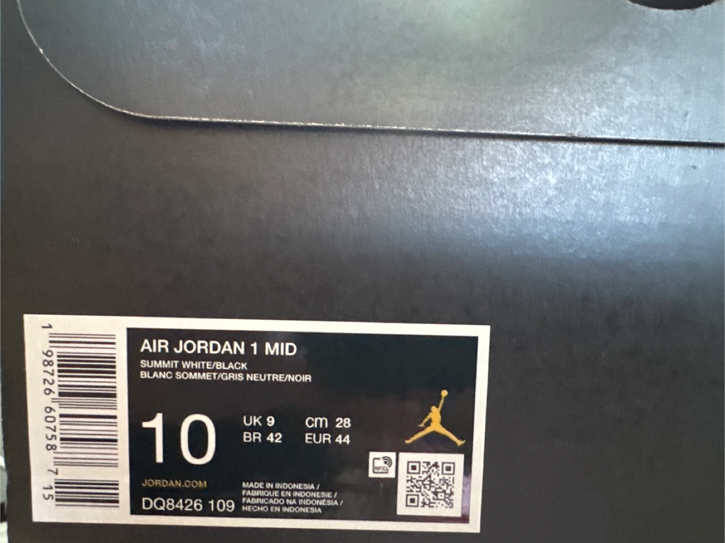 Air Jordan 1 Mid Summit White/Black Men's Shoes - photo 2