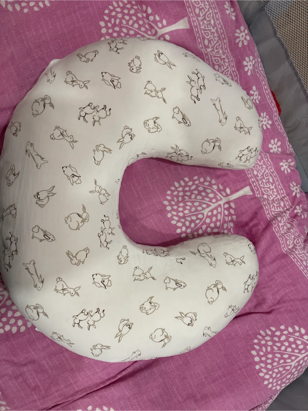 Boppy Nursing Pillow with Bunny Print
