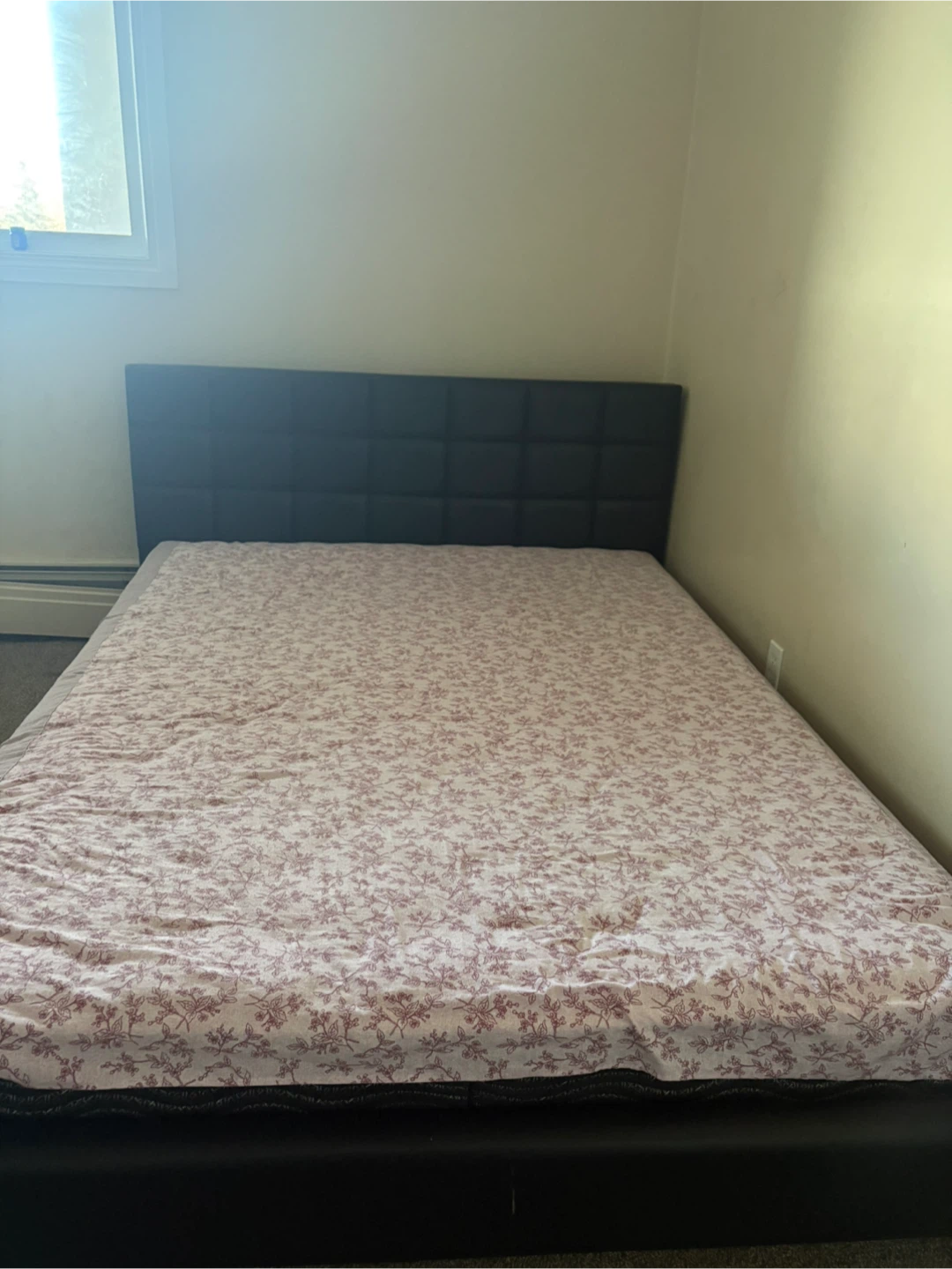 Black Faux Leather Bed Frame - photo 2
