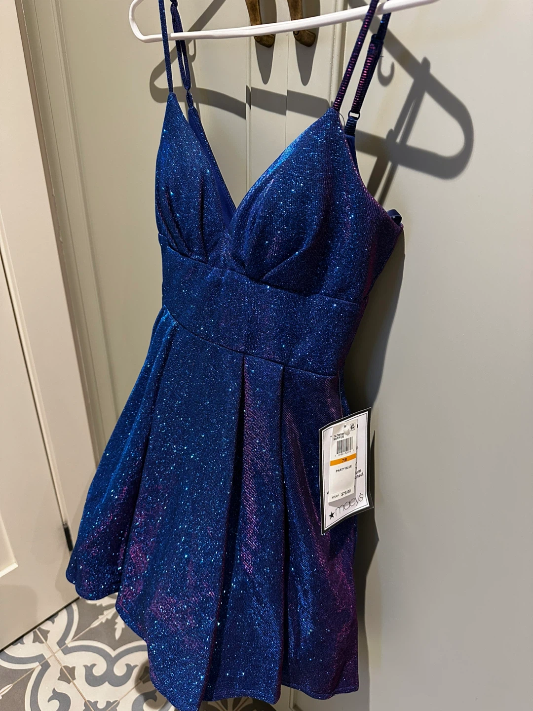 Macy's Blue Party Dress Size 7/8 - photo 2