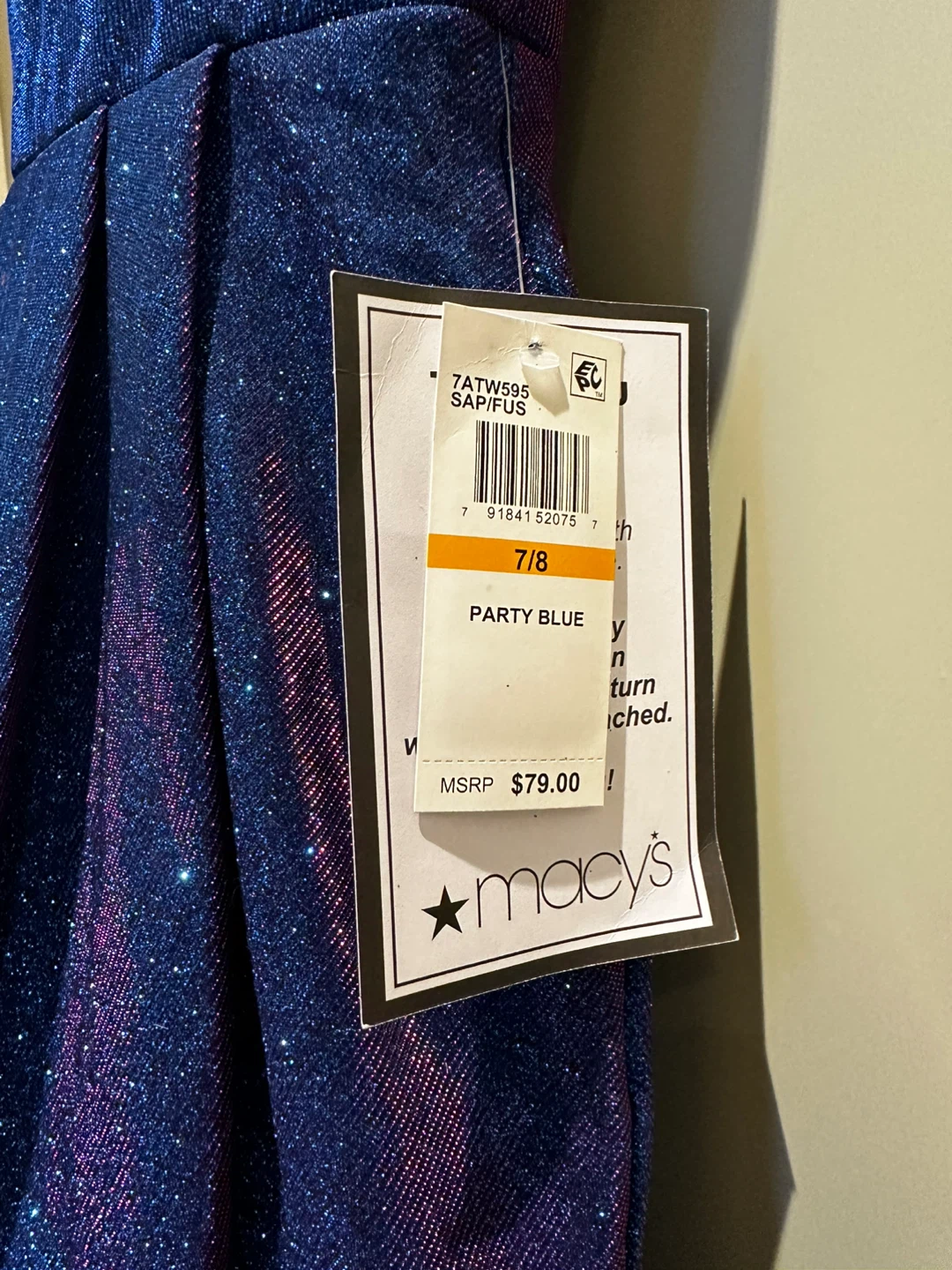 Macy's Blue Party Dress Size 7/8 - photo 4