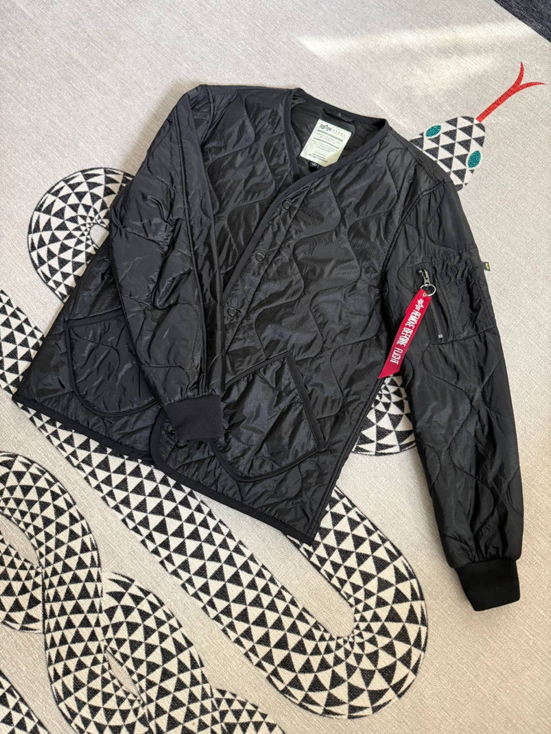 Alpha Industries Black Quilted Liner Jacket