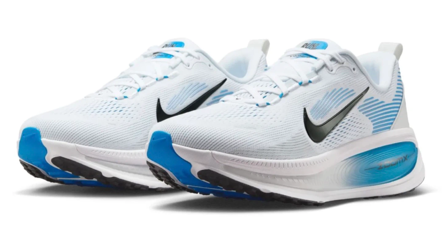 Nike Vomero 18 Running Shoes - White/Black-Blue - photo 4