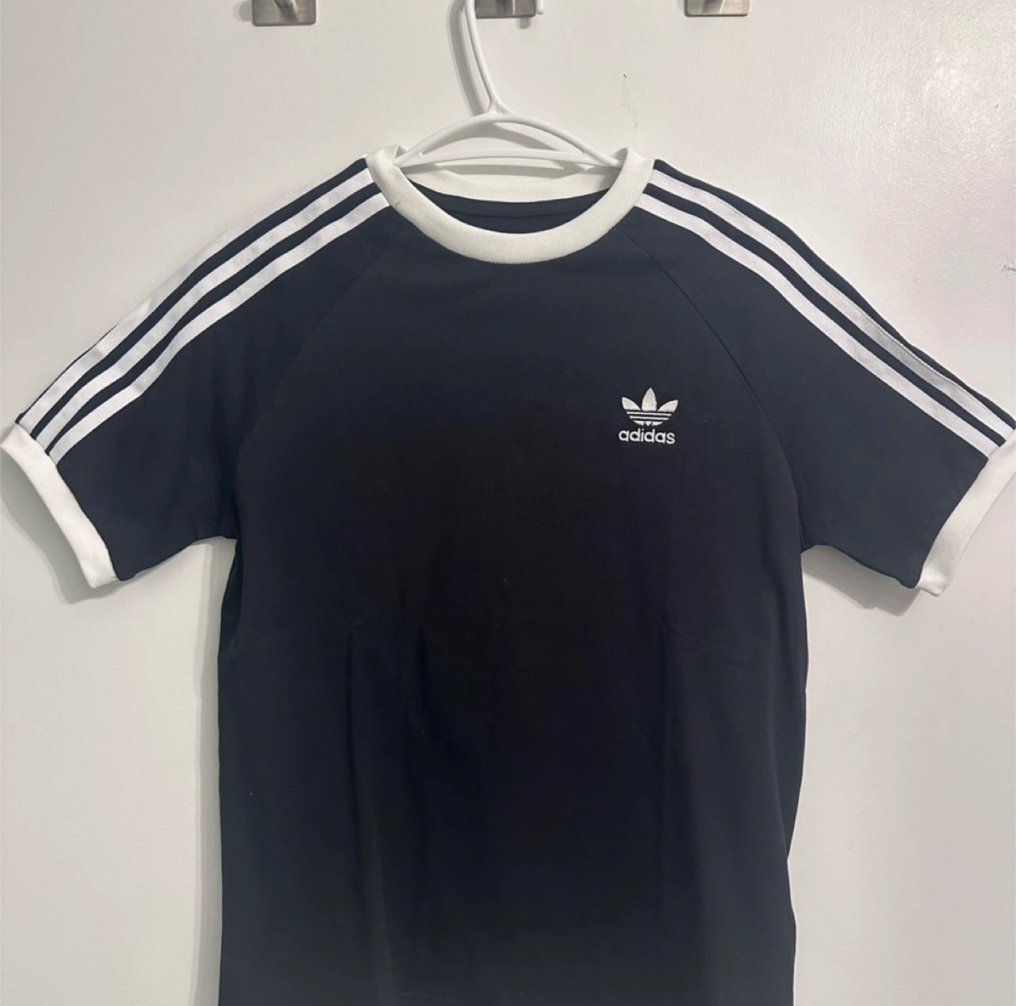 Adidas Originals T-Shirt Black White Stripes