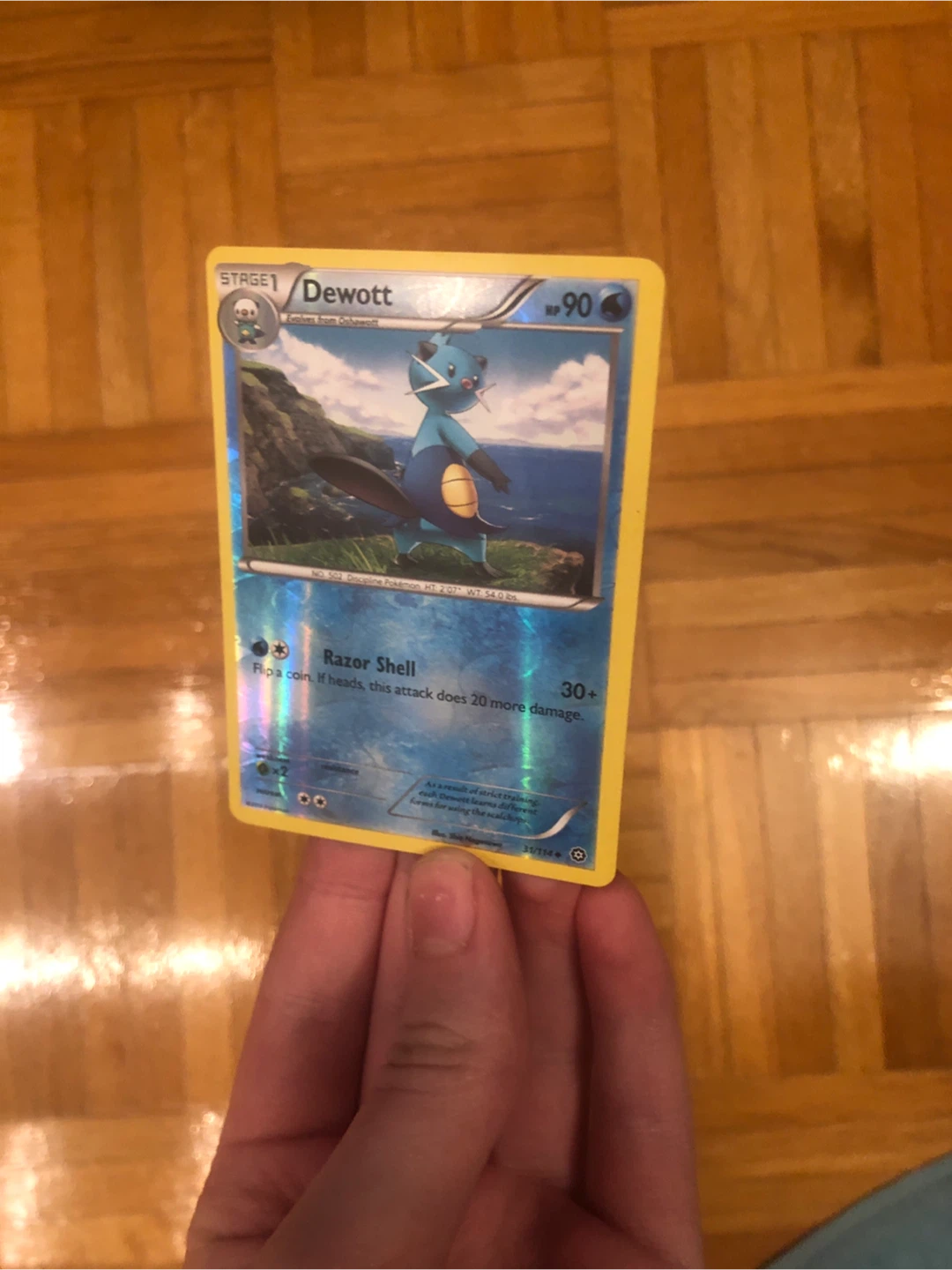 Pokemon Dewott Stage 1 Holo Trading Card - photo 3