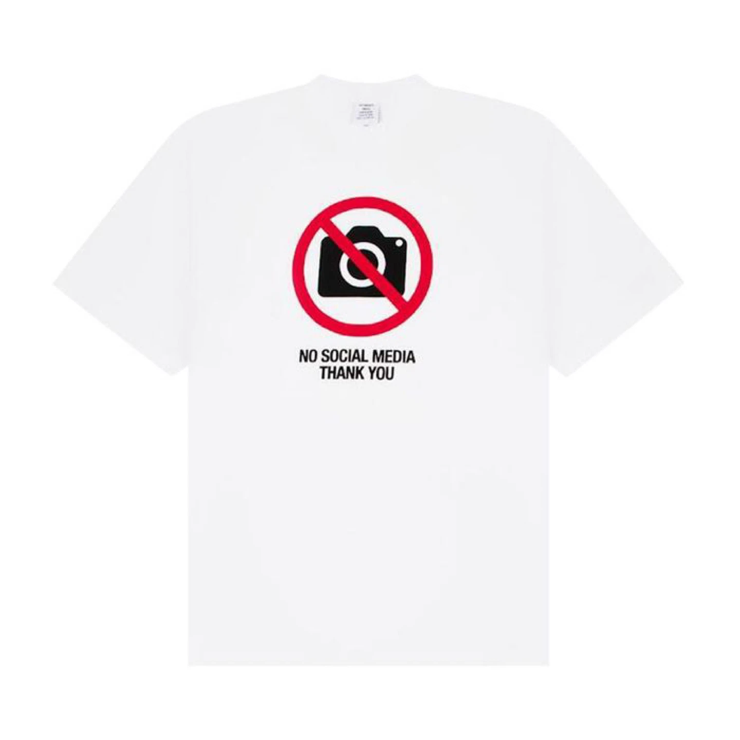New Vetements No Social Media T-Shirt