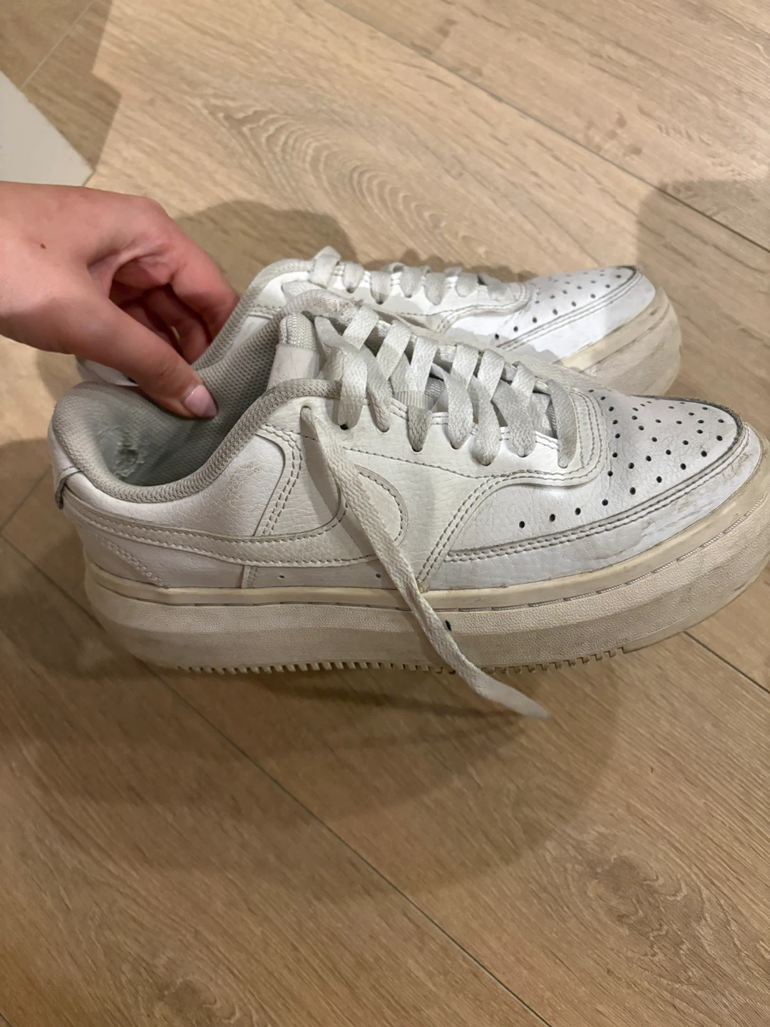 Nike Women's Court Vision Mid White Sneakers - photo 2