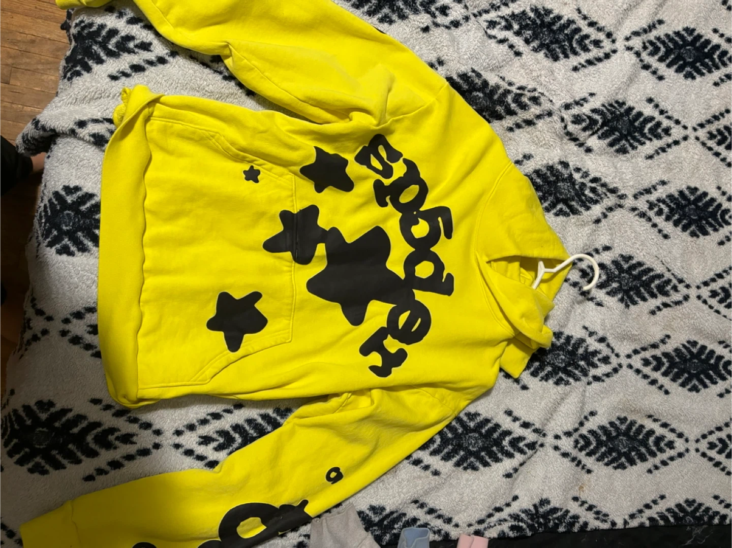 Yellow spider hoodie