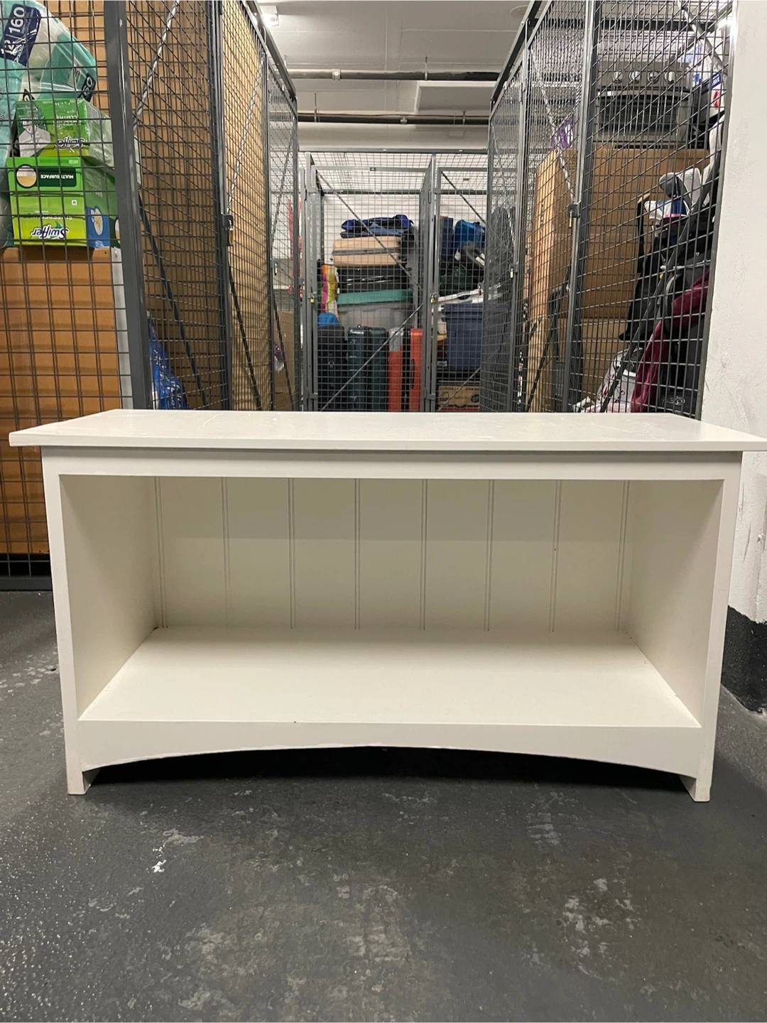 White Storage Bench