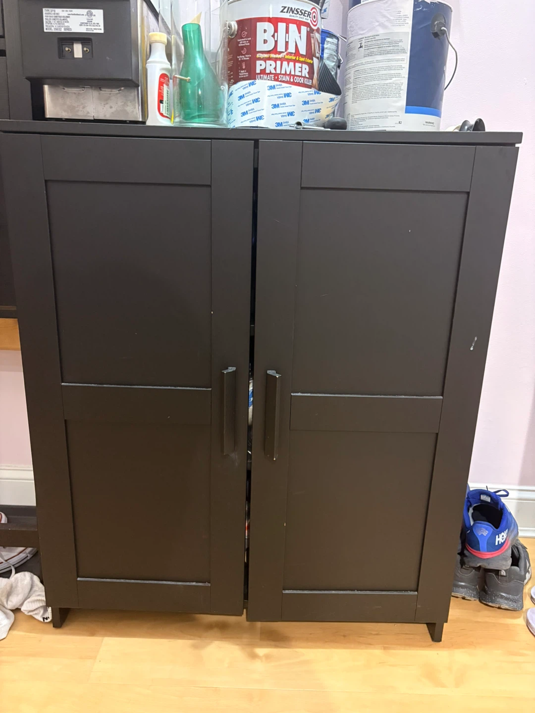 Dark Brown Two-Door Cabinet