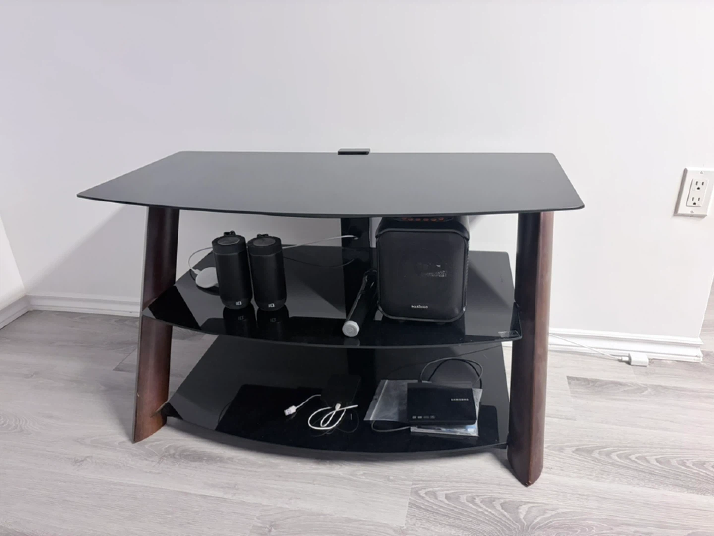 3-Tier Glass Entertainment Stand