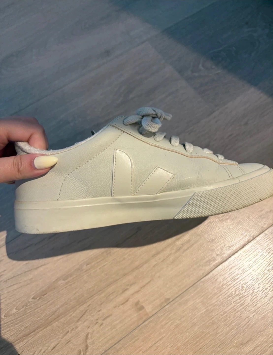 VEJA Cream Leather Sneakers