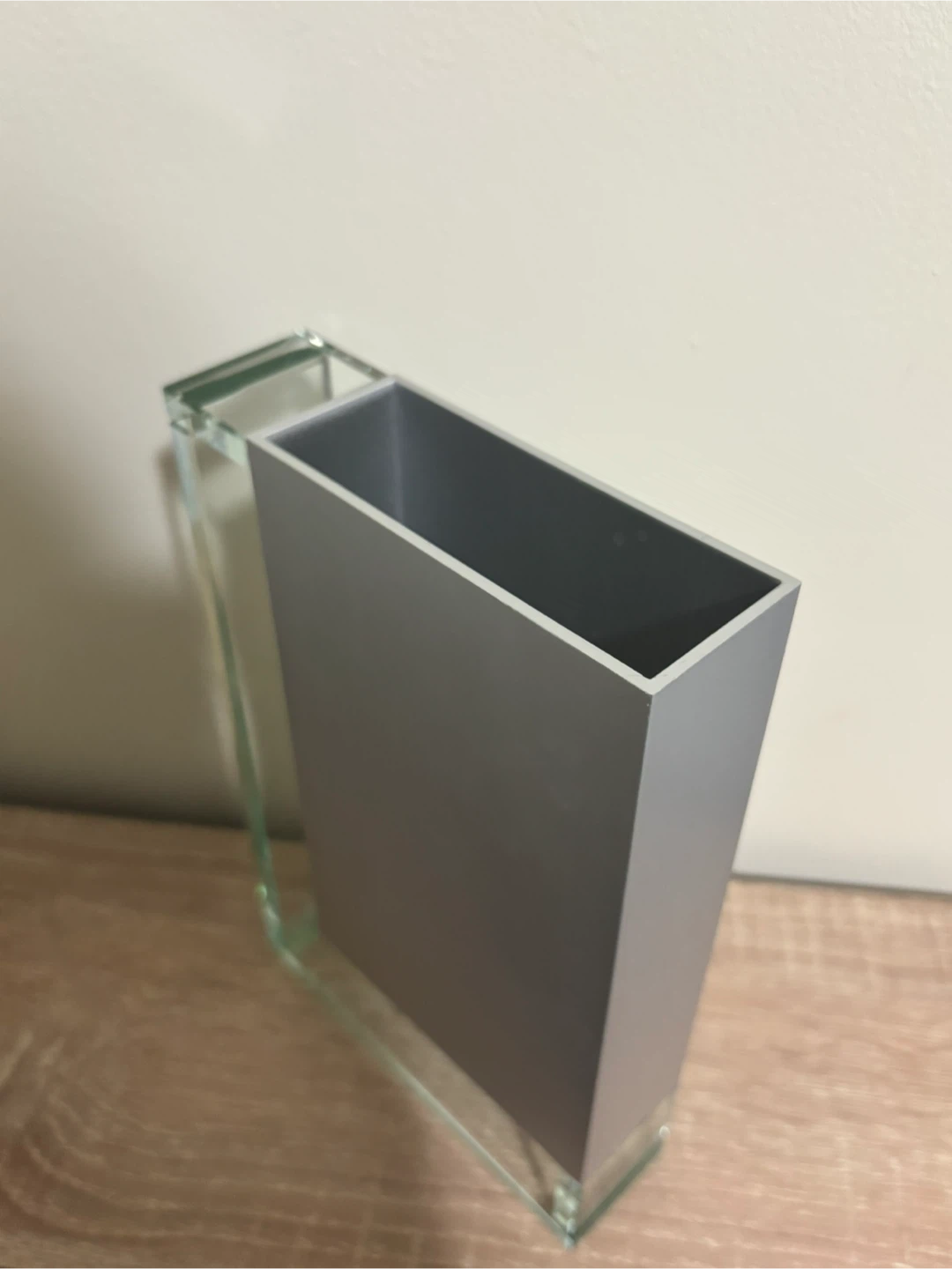Modern Grey & Clear Glass Vase - photo 5