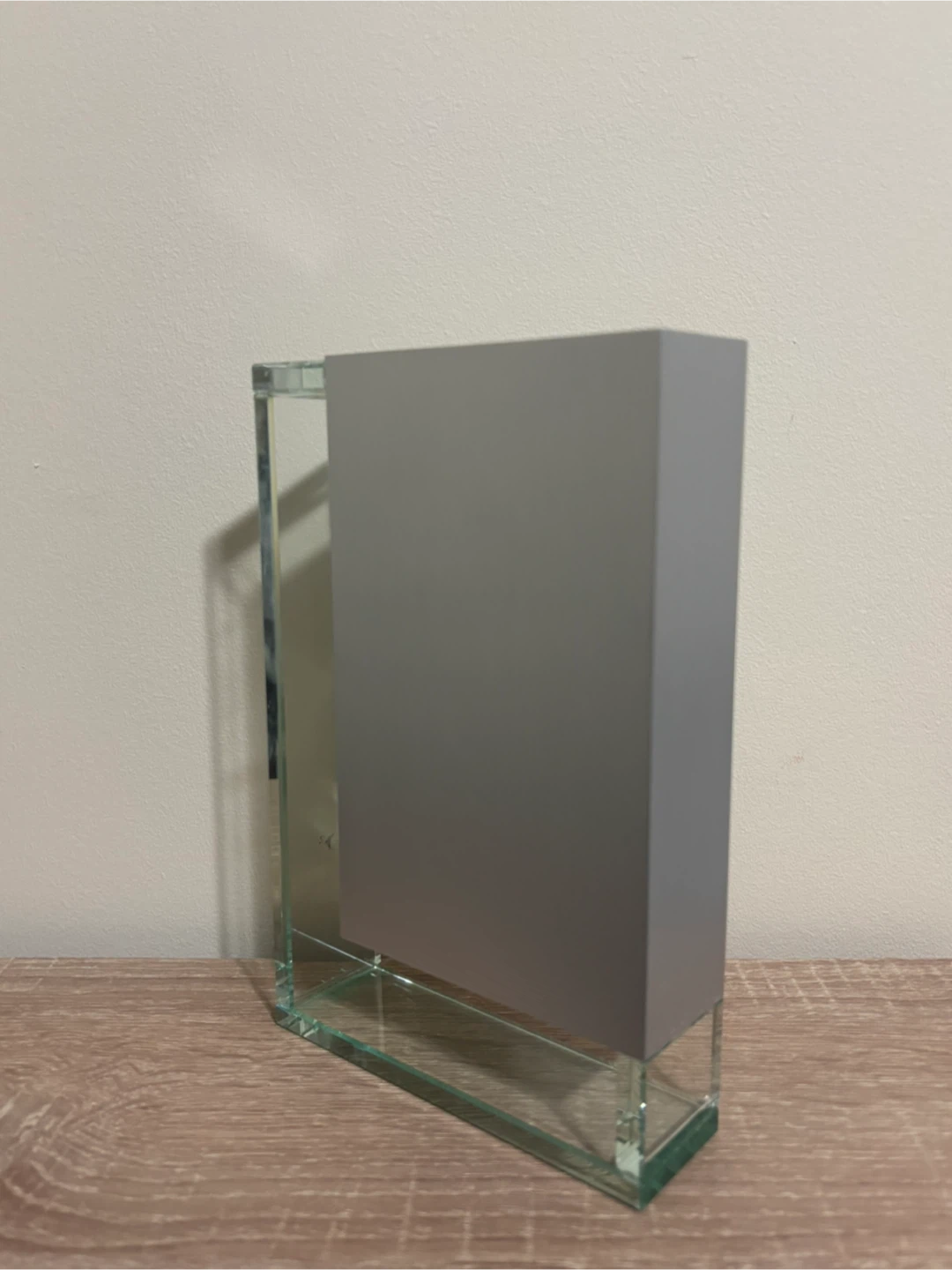 Modern Grey & Clear Glass Vase - photo 3